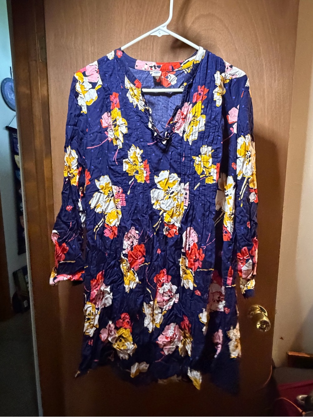 Women's old Navy Floral V-Neck Tunic Dress size medium